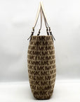 Michael Kors Khaki Canvas Monogram Tote Bag