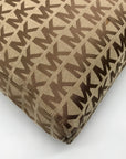 Michael Kors Khaki Canvas Monogram Tote Bag