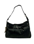 Franklin Covey Black Leather Veronica Shoulder Bag
