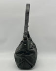 Franklin Covey Black Leather Veronica Shoulder Bag