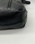 Franklin Covey Black Leather Veronica Shoulder Bag