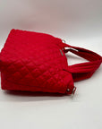 Nautica Red Quilted Satchel Crossbody Tote Bag