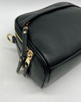 Madison West Black Leather Crossbody Bag