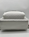 Michael Kors Optic White Coated Canvas Bex Medium Backpack