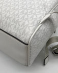 Michael Kors Optic White Coated Canvas Bex Medium Backpack