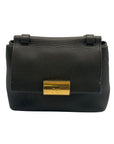 Salvatore Ferragamo Gray Pebbled Leather Gancio Crossbody