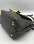 Salvatore Ferragamo Gray Pebbled Leather Gancio Crossbody