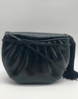 Judith Leiber Black Snakeskin Evening Convertible Crossbody Bag
