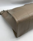Tory Burch Taupe Patent Leather Britten Slouchy Shoulder Bag With Wallet