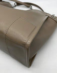 Tory Burch Taupe Patent Leather Britten Slouchy Shoulder Bag With Wallet