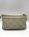 Gucci Off-White Monogram Leather Zip Wallet