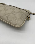 Gucci Off-White Monogram Leather Zip Wallet