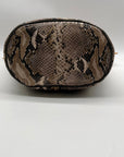 Cole Haan Python-Embossed Tan Leather Hobo Shoulder Bag