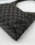 Gucci Black GG Monogram Canvas Shoulder Bag