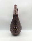 Betsy Johnson Brown Leather Ziplock Large Hobo Bag