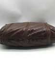 Betsy Johnson Brown Leather Ziplock Large Hobo Bag