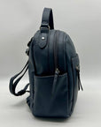 Style & Co Hudsonn Blue Faux Leather Backpack