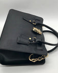Michael Kors Black Saffiano Leather Hamilton Satchel And Pouch
