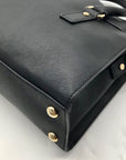 Michael Kors Black Saffiano Leather Hamilton Satchel And Pouch