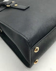 Michael Kors Black Saffiano Leather Hamilton Satchel And Pouch