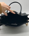 Michael Kors Black Saffiano Leather Hamilton Satchel And Pouch