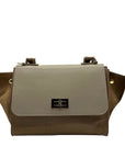 Vera Pelle Brown Leather & Suede Satchel Bag