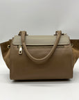 Vera Pelle Brown Leather & Suede Satchel Bag