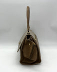 Vera Pelle Brown Leather & Suede Satchel Bag