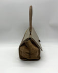 Vera Pelle Brown Leather & Suede Satchel Bag