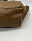 Vera Pelle Brown Leather & Suede Satchel Bag