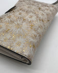 Michael Kors Gold Floral Embossed Leather Karla Wristlet