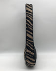 On 34th Black and Gold Zebra Beaded Shoulder Bag