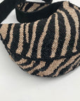 On 34th Black and Gold Zebra Beaded Shoulder Bag
