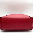Coach Red Pebbled Leather Kacey Satchel Bag C6841