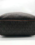 Michael Kors Brown Coated Canvas Medium Abbey Backpack