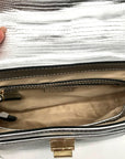 I.N.C. International Concepts Silver Faux Leather Emiliee Lizard Satchel - NWT