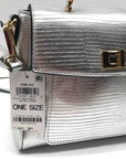 I.N.C. International Concepts Silver Faux Leather Emiliee Lizard Satchel - NWT