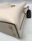 Coach Cream Pebbled Leather Willow Bucket Bag C3766