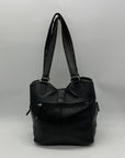 Tignanello Black Pebbled Leather Shoulder Bag