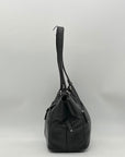 Tignanello Black Pebbled Leather Shoulder Bag