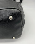Tignanello Black Pebbled Leather Shoulder Bag