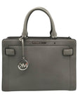 Michael Kors Gray Saffiano Leather Medium Rayne Convertible Satchel