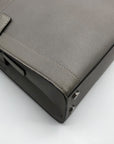 Michael Kors Gray Saffiano Leather Medium Rayne Convertible Satchel