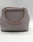 Guess Lavender Pebbled Faux Leather Top-Handle Satchel