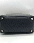 Michael Kors Black Signature Monogram Coated Canvas Tote Bag