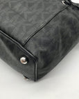 Michael Kors Black Signature Monogram Coated Canvas Tote Bag