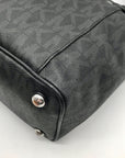 Michael Kors Black Signature Monogram Coated Canvas Tote Bag