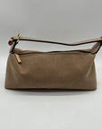 BCBG Light Taupe Suede Shoulder Bag