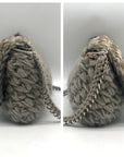 Lorenza Gandaglia Gray & Gold Lurex Crochet Flap Shoulder Bag