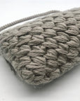 Lorenza Gandaglia Gray & Gold Lurex Crochet Flap Shoulder Bag